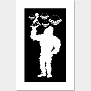 Bigfoot Ufos Alien Posters and Art